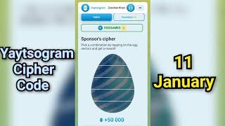 Yaytsogram Cipher 11 January | 11 January yaytsogram cipher code today | yaytsogram airdrop