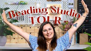 Beading Studio Glow-up Tour! Come see my crafting studio + small business office