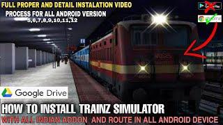 #HOW TO INSTALL TRAINZ SIMULATOR WITH INDIAN ADDON AND ROUTE IN ANDROID | FULL DETAIL PROCESS 100%