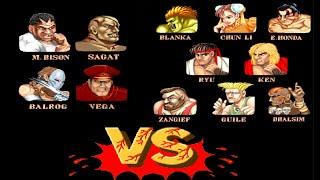 【SF2】復讐のシャドルー。特殊〇〇あり！？シャドルー初代四天王 vs ストリートファイターの8人 - Shadaloo vs Street Fighter 2