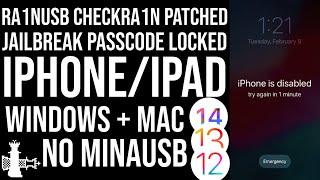 Jailbreak Passcode locked iPhone | Ra1nUSB Checkra1n Windows patched | No Mina USB patcher | Win/Mac