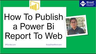 How to publish a power bi report to web