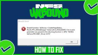 HOW TO FIX NFS UNBOUND DIRECTX ERROR