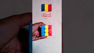 How to make the Chad flag  on rubik's cube #rubikscube #flag #ytshorts #chad #respect #support#3x3