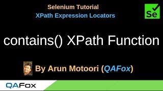 XPath Expression Locators - Part 17 - contains() XPath Function