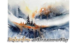 Let's Play - Watercolour Textures, Granulation, Semi-Abstraction | Loose Painting Demonstration