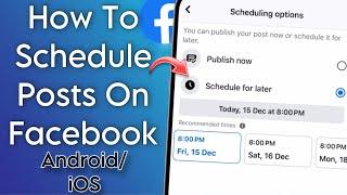 How To Schedule Posts On Facebook!