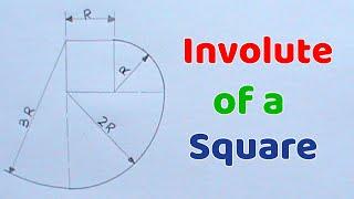 HOW TO DRAW INVOLUTE OF A SQUARE || LOCI || ENGINEERING DRAWING || TECHNICAL DRAWING