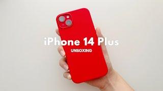 iPhone 14 Plus (Red ️) Unboxing & Apple Silicone Case *perfect product red*