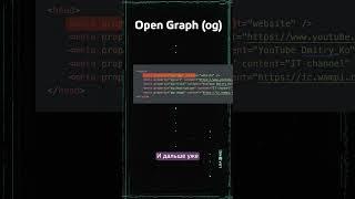 Open graph protocol #shorts #opengraph #seo #frontend #webapp #htmlcss #айти