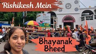 Bhayanak Jaam Laga Rishikesh Main-Kavad Yatra 2024-Janki setu-Ramjhula