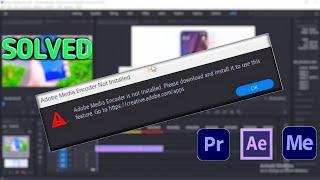 Adobe Media Encoder Not Installed Problem | Premiere Pro Queue Problem | Media Encoder