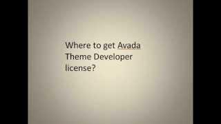 Avada theme developer license?