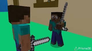 Steve vs Herobrine animation test #minecraft