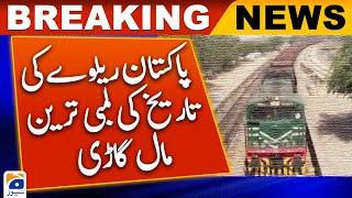 Longest freight train in the history of Pakistan Railways was run | Geo News