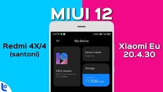 Redmi 4 MIUI 12 Xiaomi Eu 20.4.30 Review | MIUI 12 Eu update for Redmi 4X/4 | Perfect MIUI 12 ROM