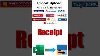 Bank Statements Import Excel to Tally Prime