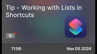 Tip - Working with Lists in Shortcuts - Preview