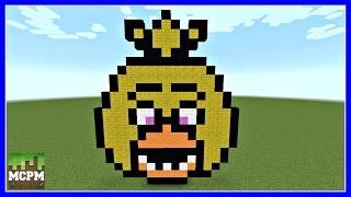 How To Build Chica From FNAF Pixel Art In Minecraft