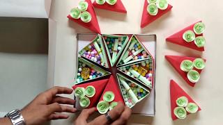 Origami Cake Slice Box | Triangular Box | ORIGAMI HANDMADE CAKE | DIY CRAFT - Post 25