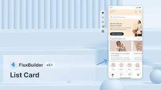 FluxBuilder 2.1  List Card Layout (Mobile App Builder 2024)