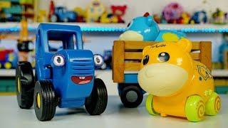 Поиграем в Синий трактор - Животные на ферме - Распаковка поиграйка с игрушками для детей малышей