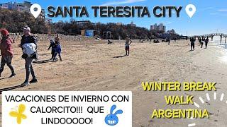 Walkig Tour Argentina. Clima Muy Lindo En La Ciudad De Santa Teresita En Puro Invierno Es Un Regalo!
