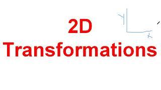 #2D #Transformation Part-1 |Lecture-7 |Unit-III , CGMT | V Sem. by #Aryacollege