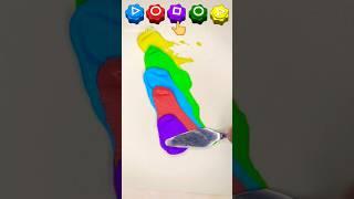 Mixing Colors  Squid Game ##sguidgame #colormixing #gonggi #ddakji #poppomelon #shorts #playcolor