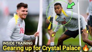 INSIDE TRAINING | Pre- Crystal Palace Training begins | Gravenberch, Robertson 