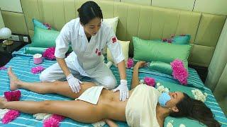 ASMR Massage techniques Japanese Massage hot oil Full Body Pijat Jepang ASMR Therapy Japan