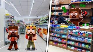 ARDA VE RÜZGAR GİZLİCE MARKETTE KALIYOR!  - Minecraft