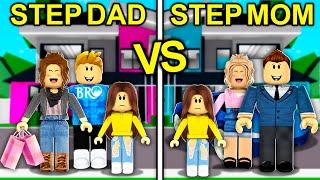 STEP MOM'S House VS. STEP DAD'S House in Roblox Brookhaven..