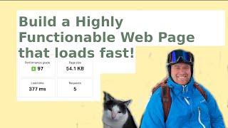 Build an Interactive high performance web page