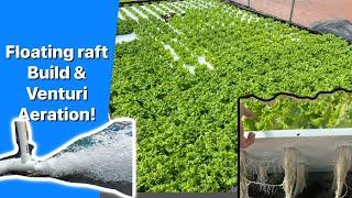 DIY hydroponic floating raft system build, Venturi aeration, and planting! Hydroponic garden!