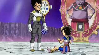 Vegeta teaches Cabba the meaning of Saiyan Pride.