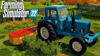 ПЕРВАЯ РАБОТА НА ТРАКТОРЕ МТЗ-80 | Малиновка РП | Farming Simulator 22 - ч.4