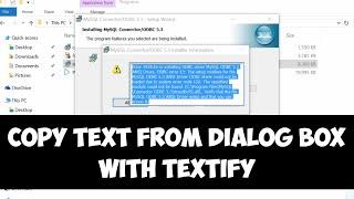 Copy text from dialog box on Windows with Textify