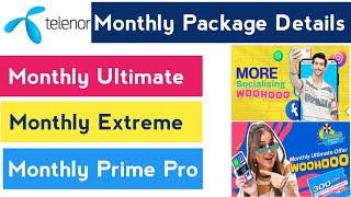 Telenor Monthly New Packages 2024 || Monthly Prime || Monthly Extreme || Monthly Ultimate||