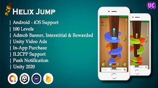 Helix Jump Source Code | Admob | Unity Ads | Push Notifiaction