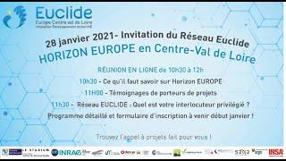 Webinaire sur le nouveau programme Horizon Europe 2021-2027 en Centre-Val de Loire