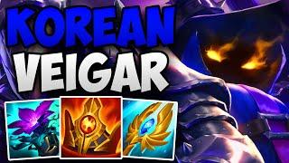 KOREAN CHALLENGER DOMINATES WITH VEIGAR MID! | CHALLENGER VEIGAR MID GAMEPLAY | Patch 14.5 S14
