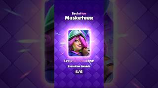 EVOLUTION MUSKETEER GUIDE IN CLASH ROYALE! #clashroyale #shorts