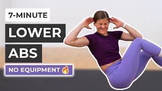 7-Minute Lower Abs Workout (No Repeat, No Equipment)