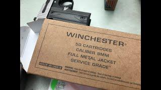 9x19mm, 115gr FMJ, Winchester Service Grade (SG9W) Ammo Review