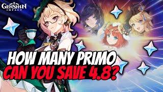 How Many Primogems Can You Save In Patch 4.8 | Genshin Impact