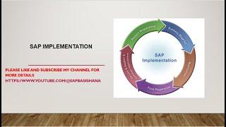 SAP Implementation Project - Explaining