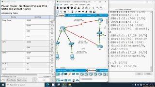 15.6.1 Packet Tracer - Configure IPv4 and IPv6 Static and Default Routes