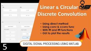 Linear & Circular Convolution in MATLAB || let's dECodE || DSP using MATLAB || Part-5