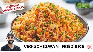 Veg Schezwan Fried Rice without Chinese sauces | Perfect Rice Boiling Tips | Chef Sanjyot Keer